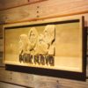 Pink Floyd Faces Wood Sign