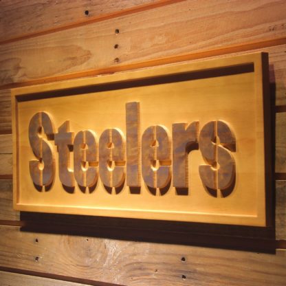 Pittsburgh Steelers 2 Wood Sign neon sign LED