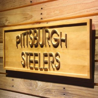 Pittsburgh Steelers Text Wood Sign neon sign LED