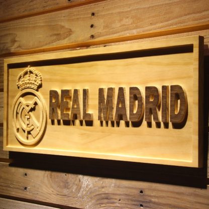 Real Madrid CF Crest Wood Sign neon sign LED