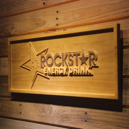 Rockstar Energy Drink Wood Sign neon sign LED