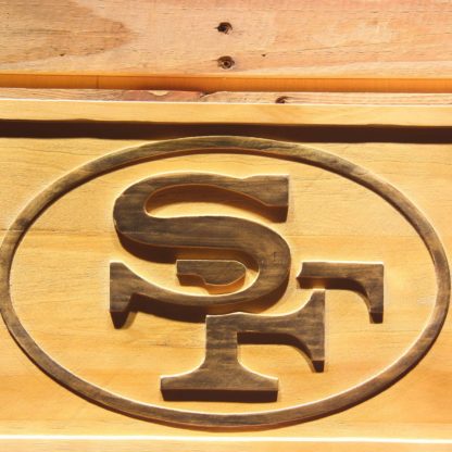 San Francisco 49ers 1968-1995 Logo Wood Sign - Legacy Edition neon sign LED