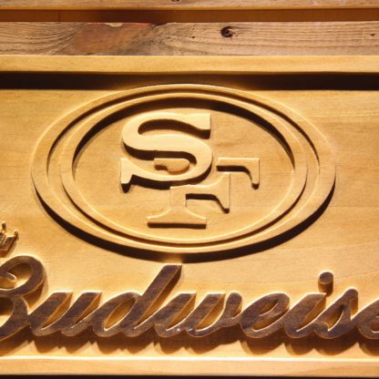 San Francisco 49ers Budweiser Wood Sign neon sign LED