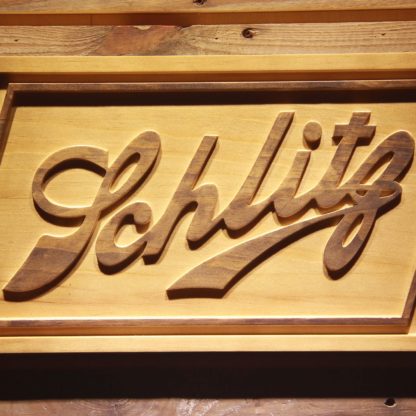 Schlitz Wood Sign neon sign LED