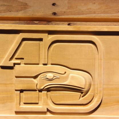 Seattle Seahawks 10th Anniversary Logo Wood Sign - Legacy Edition neon sign LED