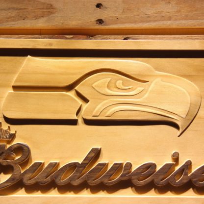 Seattle Seahawks Budweiser Wood Sign neon sign LED