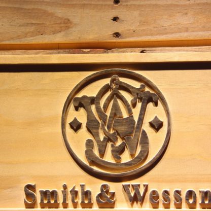 Smith & Wesson Wood Sign neon sign LED