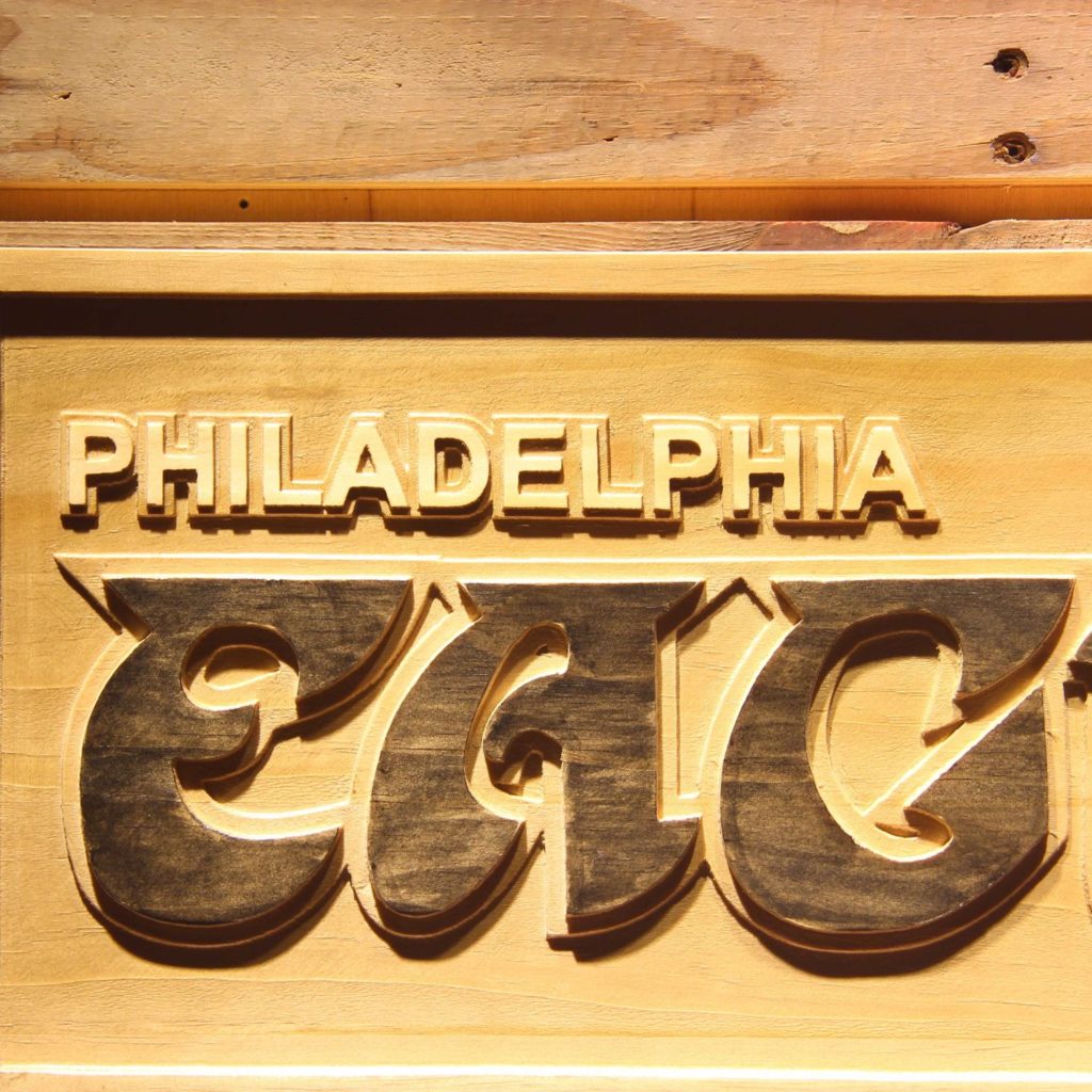 Philadelphia Eagles 19731995 Wood Sign Legacy Edition neon sign LED sign shop What's