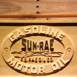 Sunrae Gasoline & Motor Oil Wood Sign neon sign LED