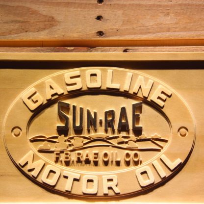 Sunrae Gasoline & Motor Oil Wood Sign neon sign LED