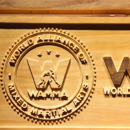 World Alliance of Mixed Martial Arts WAMMA Wood Sign neon sign LED