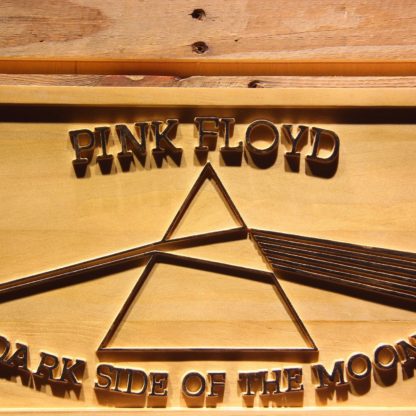 Pink Floyd Dark Side of the Moon Triangle Wood Sign neon sign LED