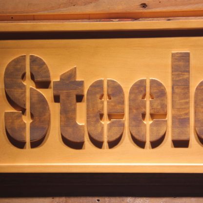 Pittsburgh Steelers 2 Wood Sign neon sign LED