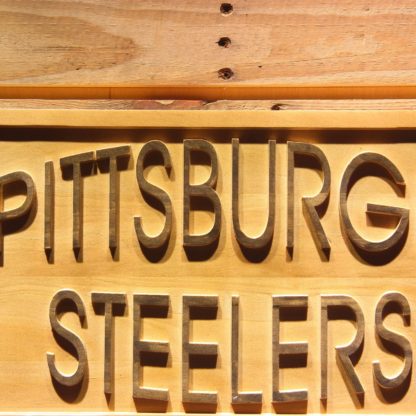 Pittsburgh Steelers Text Wood Sign neon sign LED