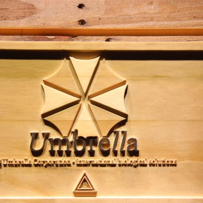 Resident Evil Umbrella Corporation Wood Sign neon sign LED