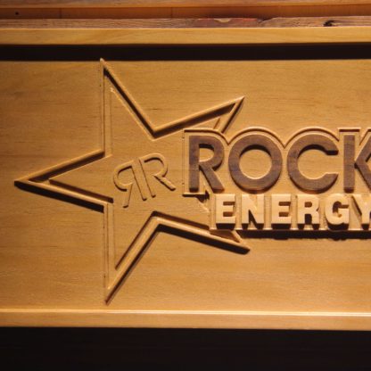 Rockstar Energy Drink Wood Sign neon sign LED