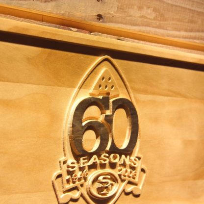 San Francisco 49ers 60th Anniversary Logo Wood Sign - Legacy Edition neon sign LED