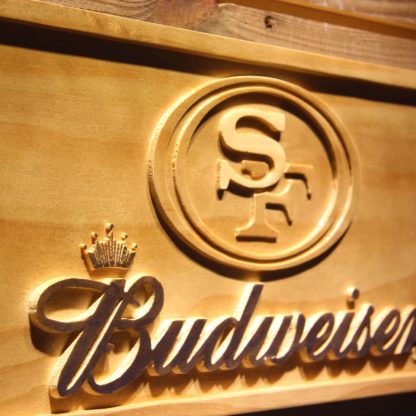 San Francisco 49ers Budweiser Wood Sign neon sign LED