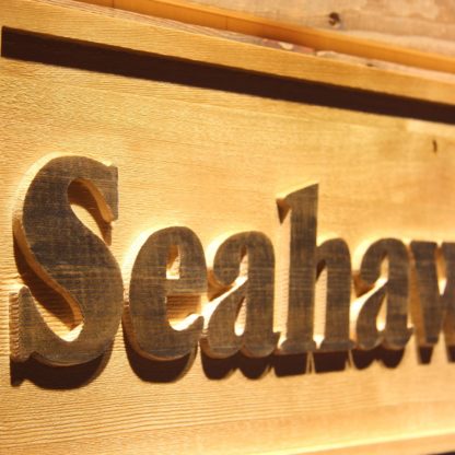 Seattle Seahawks 1976-2001 Text Wood Sign - Legacy Edition neon sign LED