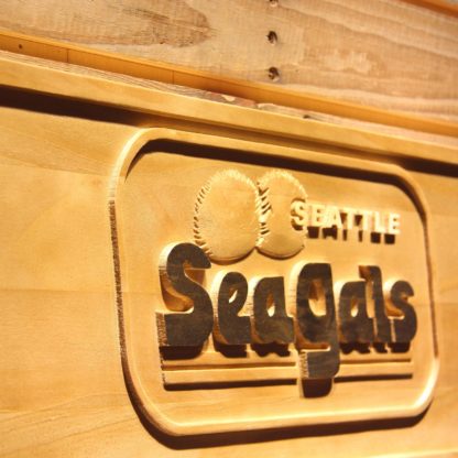 Seattle Seahawks Seattle SeaGals Wood Sign - Legacy Edition neon sign LED