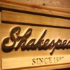 Shakespeare Wood Sign