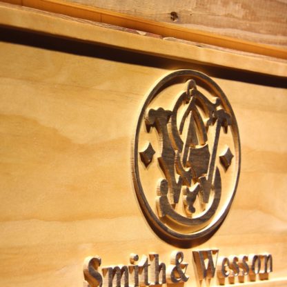 Smith & Wesson Wood Sign neon sign LED