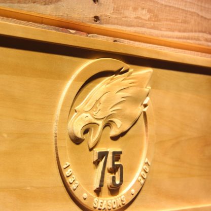 Philadelphia Eagles 75th Anniversary Logo Wood Sign - Legacy Edition neon sign LED