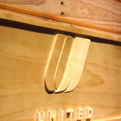 United Airlines Tulip Logo Wood Sign neon sign LED