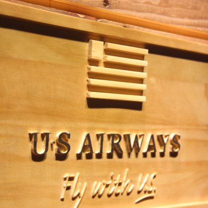 US Airways Fly With US Wood Sign neon sign LED