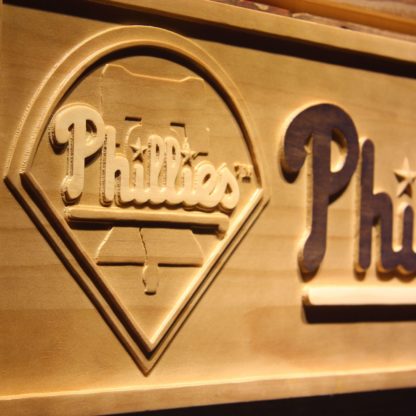 Philadelphia Phillies Wood Sign neon sign LED