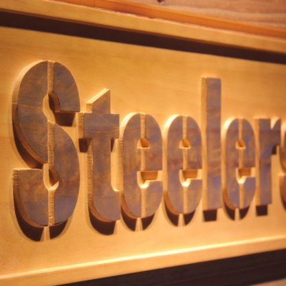 Pittsburgh Steelers 2 Wood Sign neon sign LED