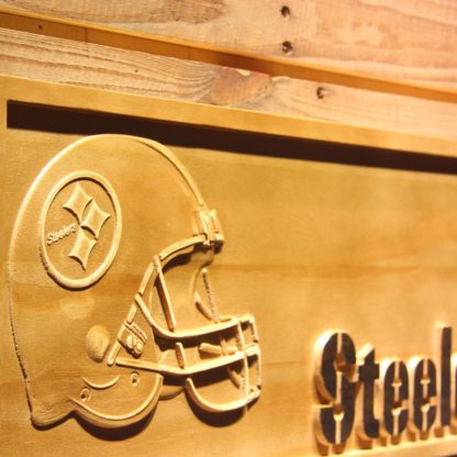 Pittsburgh Steelers Helmet Wood Sign neon sign LED