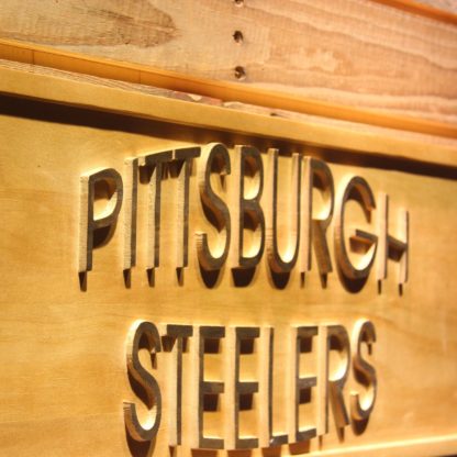 Pittsburgh Steelers Text Wood Sign neon sign LED