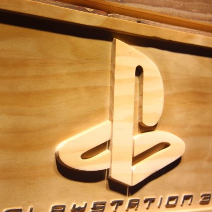 PlayStation PS3 Wood Sign neon sign LED