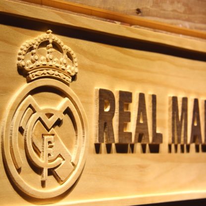 Real Madrid CF Crest Wood Sign neon sign LED