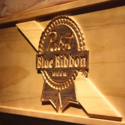 Pabst Blue Ribbon Wood Sign neon sign LED