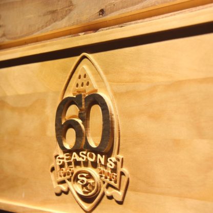 San Francisco 49ers 60th Anniversary Logo Wood Sign - Legacy Edition neon sign LED