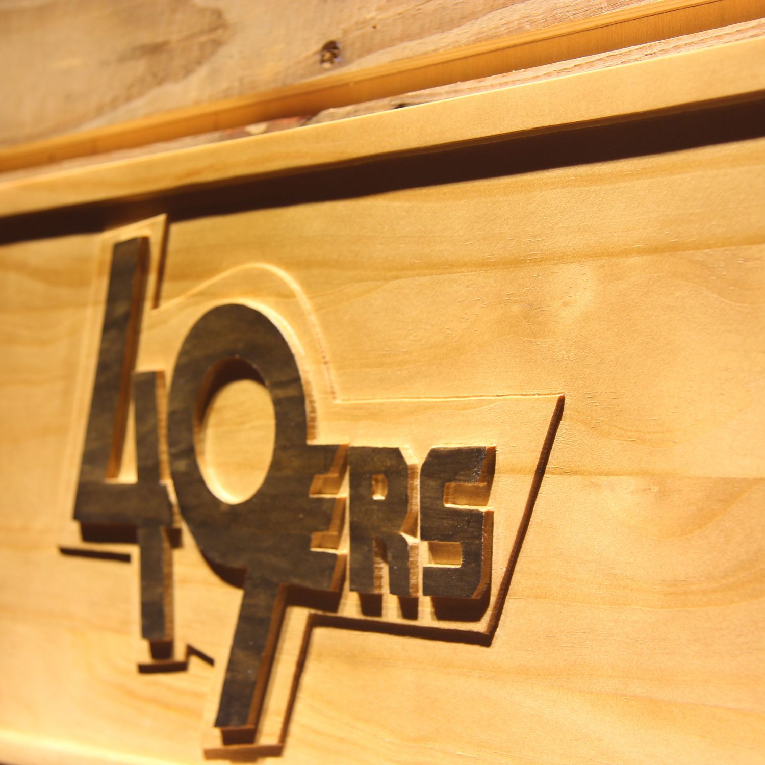 San Francisco 49ers 1968-1995 Logo Wood Sign - Legacy Edition