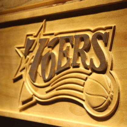 Philadelphia 76ers Wood Sign - Legacy Edition neon sign LED