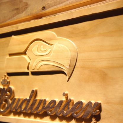 Seattle Seahawks Budweiser Wood Sign neon sign LED