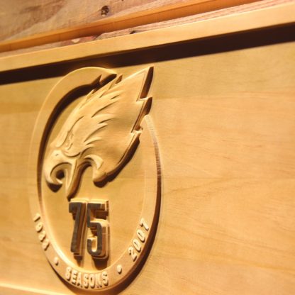 Philadelphia Eagles 75th Anniversary Logo Wood Sign - Legacy Edition neon sign LED