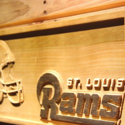 St Louis Rams Helmet Wood Sign - Legacy Edition neon sign LED