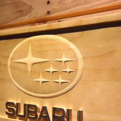 Subaru Wood Sign neon sign LED