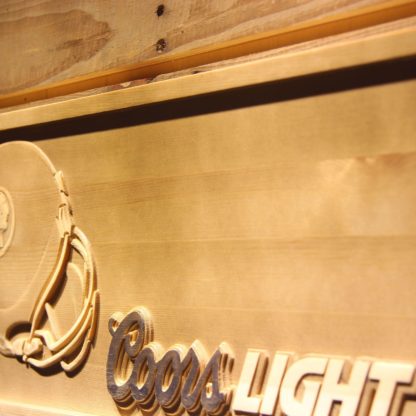 Washington Redskins Coors Light Helmet Wood Sign neon sign LED