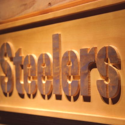 Pittsburgh Steelers 2 Wood Sign neon sign LED