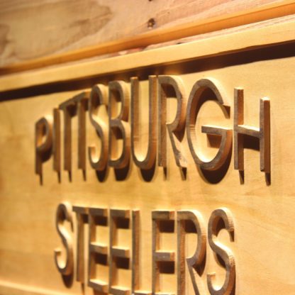 Pittsburgh Steelers Text Wood Sign neon sign LED