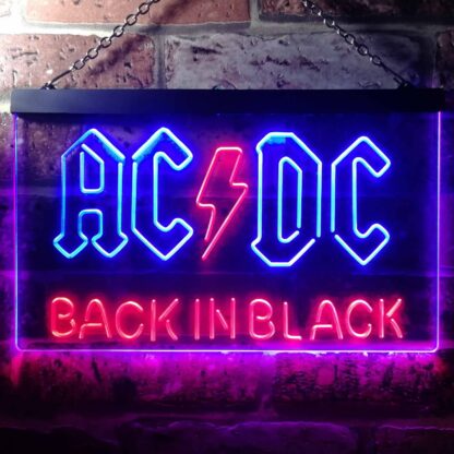 DC Back In Black LED Neon Sign