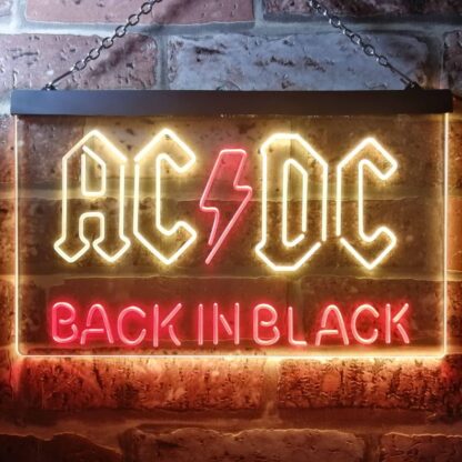 DC Back In Black LED Neon Sign