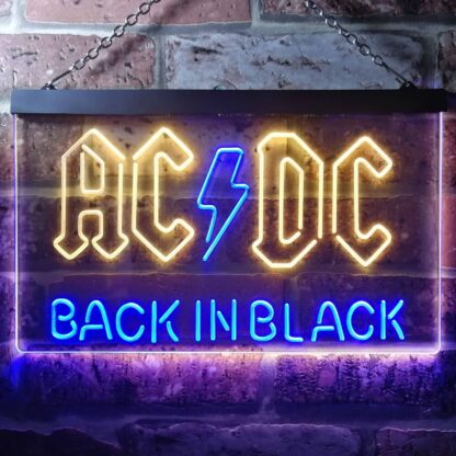 DC Back In Black LED Neon Sign