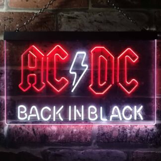 DC Back In Black LED Neon Sign
